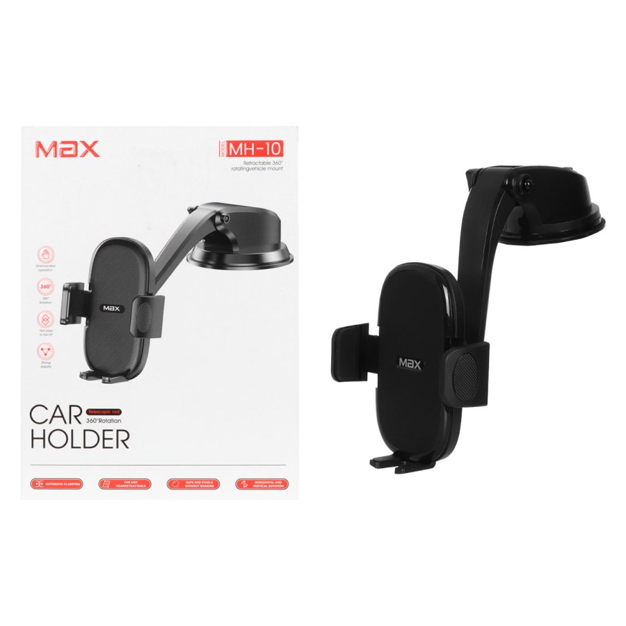 هولدر گوشی موبایل پایه دار Max مدل MH-10 - مشکی - MMX - تصویر 1