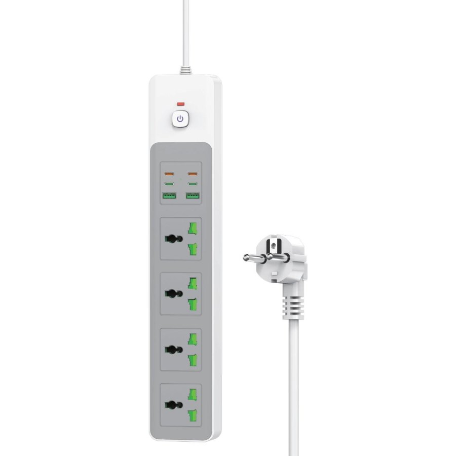 چندراهی برق 4 خانه TwinMax مدل MX-60 65W - سفید - MMX - تصویر 1