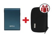 هارد اکسترنال silicon power USB3.2-2TB مدل Armor A80-سرمه ای + کیف هارد (کد سبد:f119) - تصویر 1