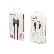 کابل شارژ PD و فست Advance Media Type-C To Type-C مدل A-C6 65W - طوسی (گارانتی یکساله ویستا حافظه) - تصویر 2