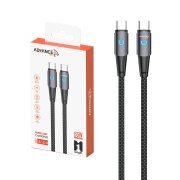 کابل شارژ PD و فست Advance Media Type-C To Type-C مدل A-C4 65W - مشکی (گارانتی یکساله ویستا حافظه) - تصویر 1