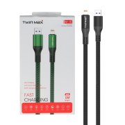 کابل شارژ فست آیفون TwinMax مدل M-15 - مشکی - MMX - تصویر 1