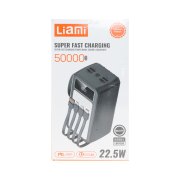 پاوربانک PD و فست شارژ Liami 50000Ah مدل LM7050 22.5W - مشکی (گارانتی شش ماهه شرکتی) - تصویر 4