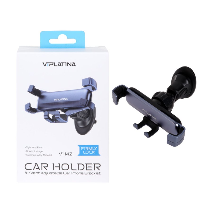 هولدر گوشی موبایل دریچه کولری VIPLATINA مدل VH42 - سرمه ای - تصویر 1