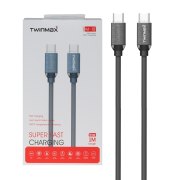 کابل شارژ فست TwinMax Type-C to Type-C مدل M-19 65W - خاکستری - MMX - تصویر 1