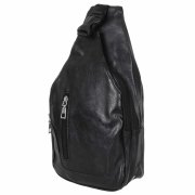 کیف تک بند مدل Body Bag چرمی - مشکی - کد1 - تصویر 5