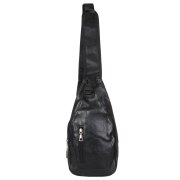 کیف تک بند مدل Body Bag چرمی - مشکی - کد1 - تصویر 1