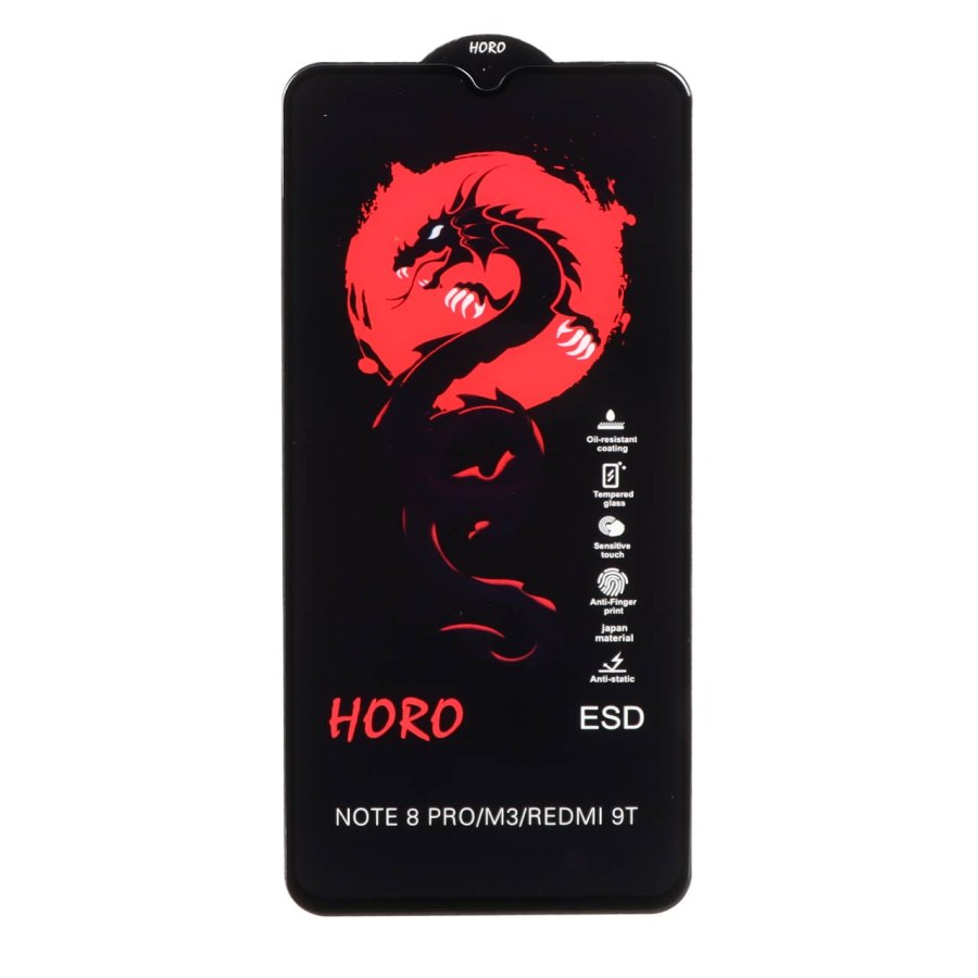 محافظ صفحه نمایش شیشه ای Full Cover ESD Horo مدل Xiaomi Redmi Note 8 Pro / Poco M3 / Redmi 9T / Note 9 4G - تصویر 1