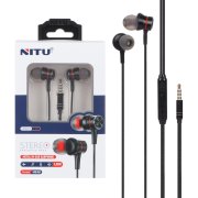 هندزفری باسیم Nitu مدل NE48 - مشکی (گارانتی6 ماه تعویض نیکان همراه) - تصویر 1