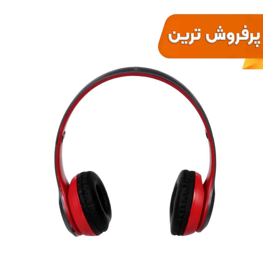 هدفون بی سیم مدل P47-طوسی قرمز - تصویر 1