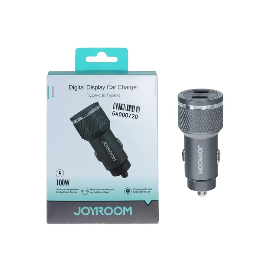 شارژر فندکی PD و فست دو پورت Joyroom مدل JR-CCD06 100W - نقره ای - ASP (گارانتی شش ماهه آروین) - تصویر 1
