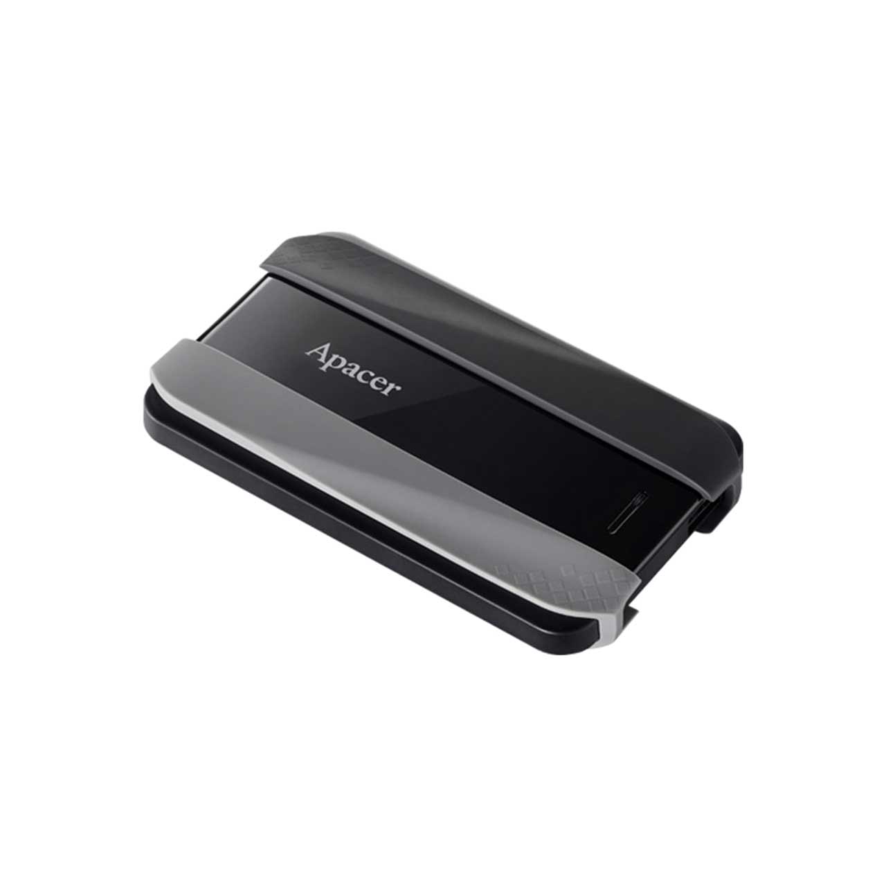 نمای دیگر هارد اکسترنال Apacer مدل Reliable AC533 ظرفیت 1TB - مشکی طوسی (فلش KingStar مدل Fido KS218 ظرفیت 16GB + کیف هارد هدیه)