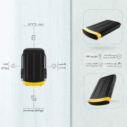 هارد اکسترنال Silicon Power USB3.2 مدل Armor A65 ظرفیت 2TB - مشکی زرد + کیف هارد هدیه (گارانتی متین) - تصویر 5