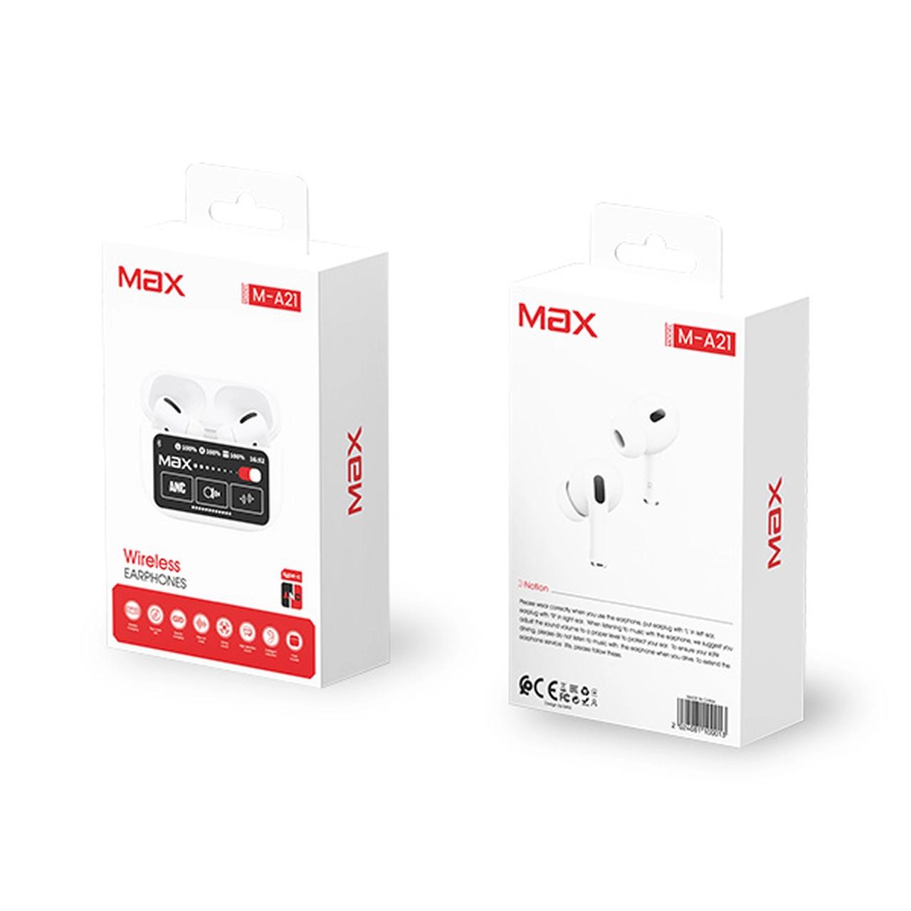 نمای دیگر ایرفون بی سیم TwinMax مدل MA-21 ANC - سفید - MMX