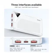پاوربانک PD و فست شارژ Yesido 22.5W 10000mAh مدل YP101 - سفید (گارانتی شش ماه تعویض نیکان همراه) - تصویر 3
