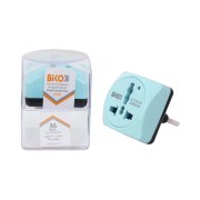 تبدیل و محافظ برق 3 به 2 Biko مدل A88 - آبی - RYL - تصویر 1