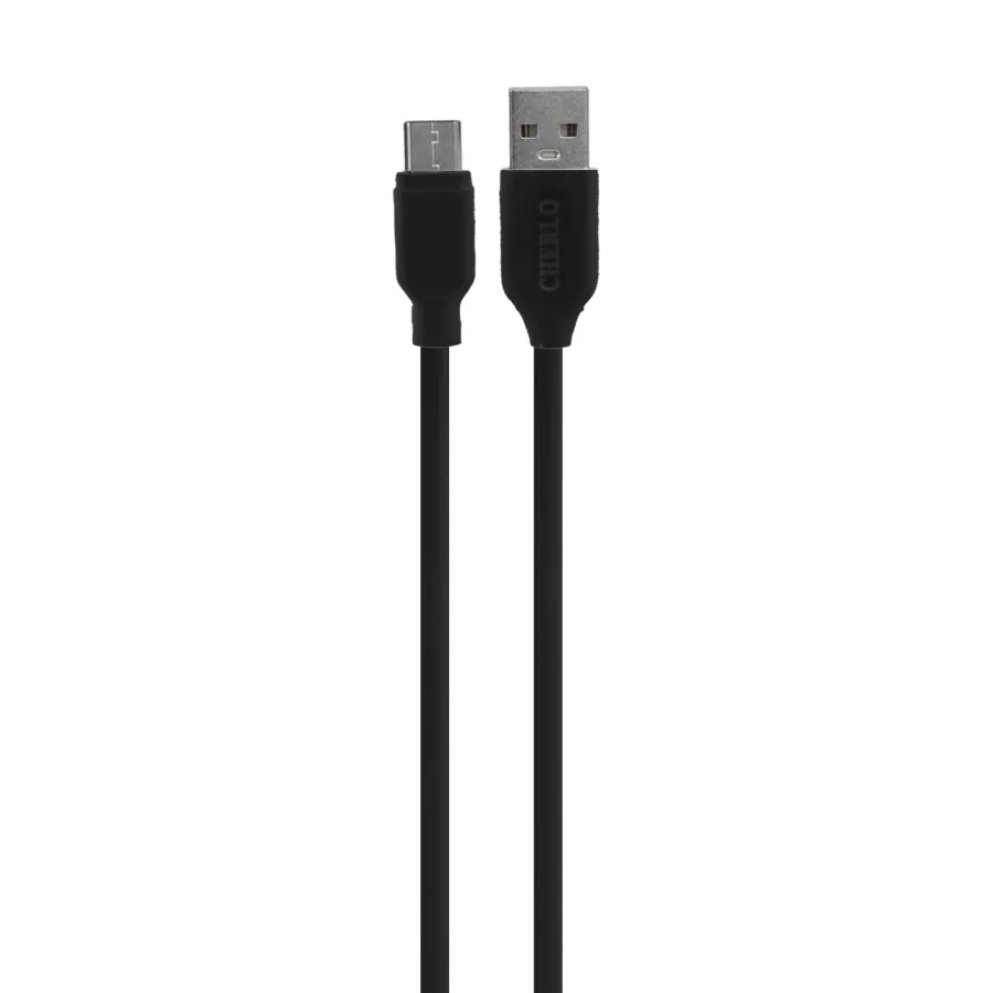 کابل شارژ CHERLO Type-C - مشکی - SMO (بدون پک) - تصویر 1