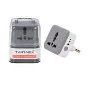 تبدیل برق 3 به 2 تایمردار TwinMax مدل M-X5 - سفید - MMX - تصویر 1