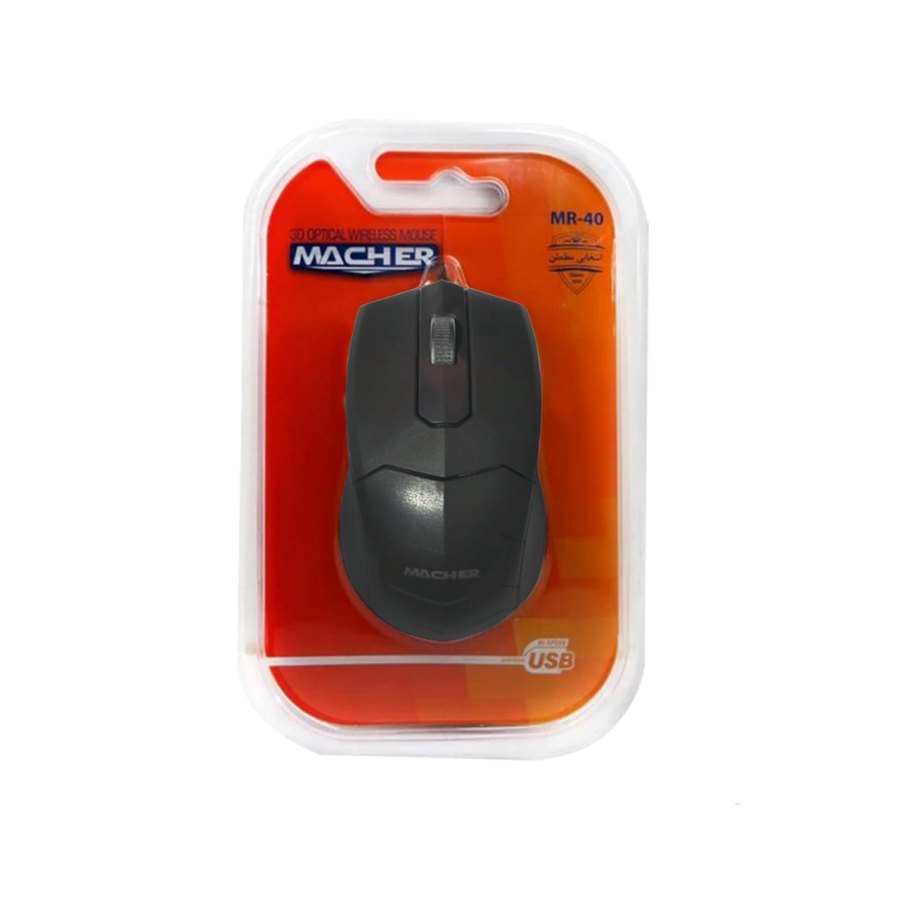 ماوس باسیم Macher مدل MR-40 - مشکی - RYL - تصویر 1