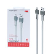 کابل شارژ فست اندروید TwinMax مدل M-17 - طوسی - MMX - تصویر 1