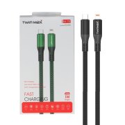 کابل شارژ فست TwinMax Type-C to Lightning مدل M-15 27W - مشکی - MMX - تصویر 1